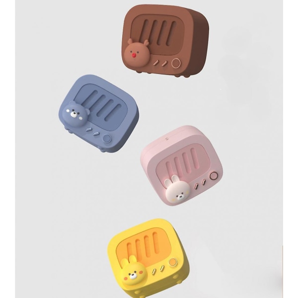 Bluetooth-kompatibel högtalare Universal Hifi-ljudvolym Justerbar Uppladdningsbar arbetsindikator Handsfree-samtal Bärbar Söt(brun) (FMY)