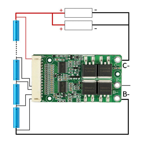 Litium-akku tasapainotettu BMS 13s 48v 15a 20a 30a 18650 pakkauksille Lataus PCB PCM sähköpyörälle/ pankki aurinkoenergia (30a)1