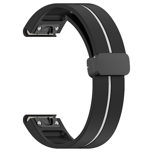 Urklokkebånd i svart spenne med dobbel farge for Garmin Tactix 7 Pro/Fenix 7X/6X/6X Pro/5X Plus 26 mm (FMY) Multicolor Style F Garmin Tactix 7 Pro
