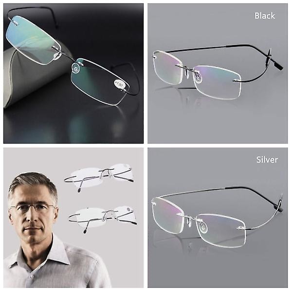 Lesebriller Spectacle memory Titanium  (FMY) black Strength-350