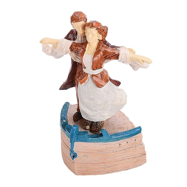 Par Figur Samleobjekt Gave Titanic Resin Figur Ornament Gaver til Par Valentinsdag Fødselsdag Mindedag (FMY)