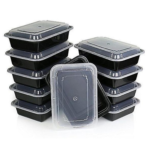 Kabalo 10-pack Premium Stapelbara Mikrovågsugnssäkra Lunchlådor Matbehållare