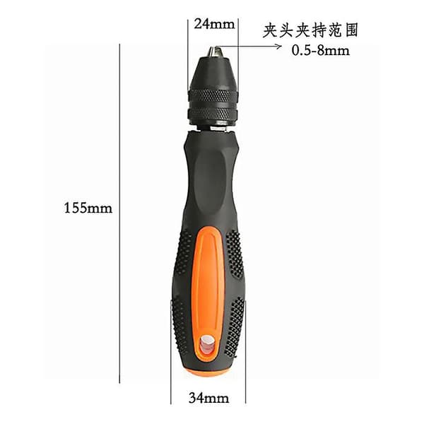 0,5-8 mm Mini Hand Drill med nyckellös chuck (FMY)