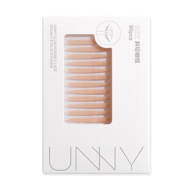 Naturlig Osynlig Dubbel Ögonlockstejp Vattentät Universell Ögonlappsplåster för Festmakeup (FMY) Oblique Olive 90pcs