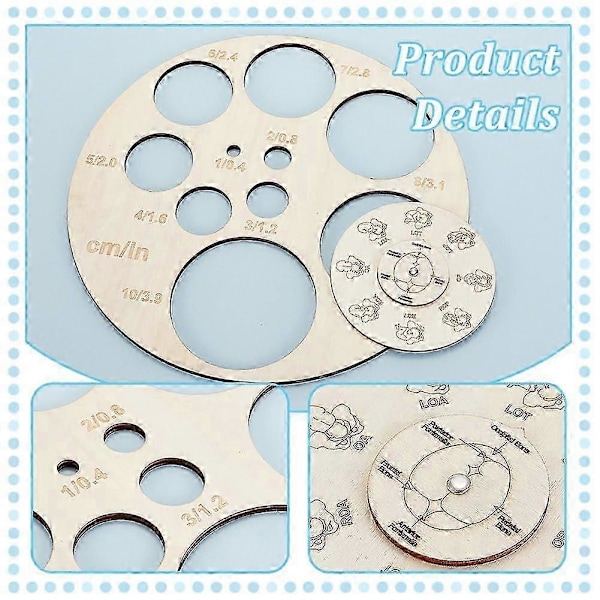 2 stk. Cervical Dilation Board Jordmor Fosterposisjonsverktøy med tomme skala Cervical Dilation Chart Fødselskart Cervical Dilation Wheel for Chi (FMY)