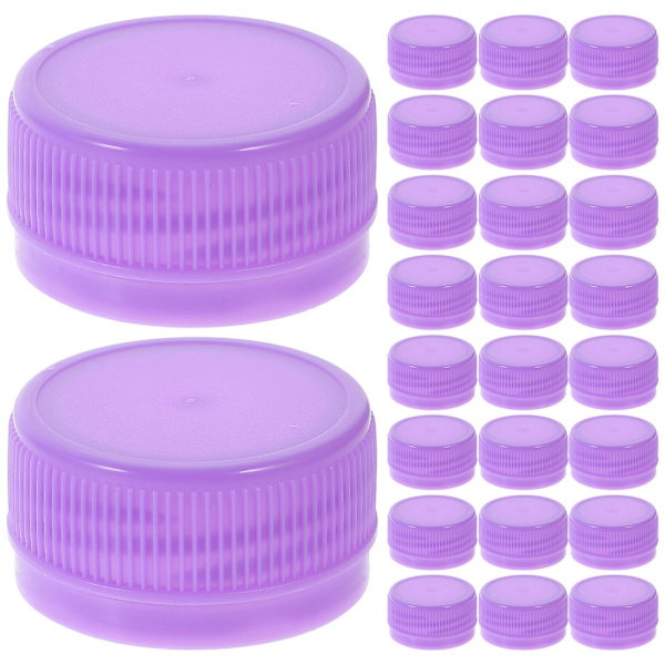 100 stk. Plastikflaskehætter Plastikflaskehætter Farvede Flaskehætter Diy Drikkeflaskehætter Børns Lærende Legetøj  (FMY) Light purple 3.30X3.30X1.70CM