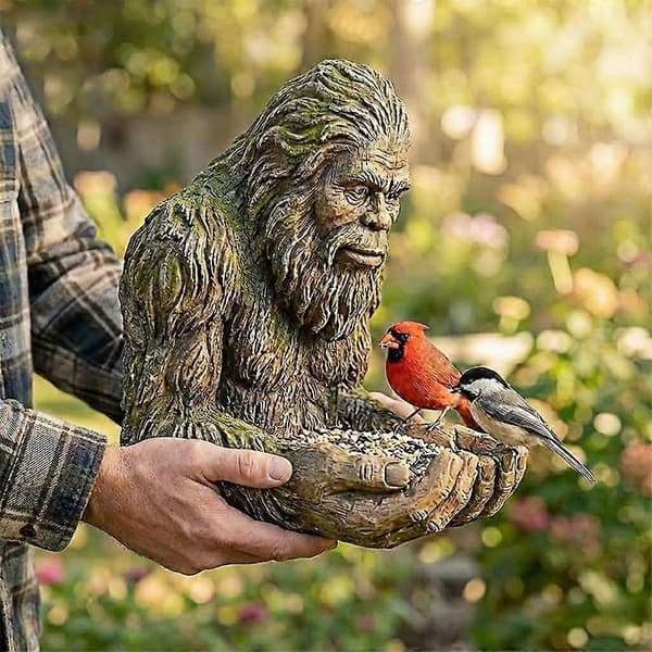 Bigfoot Træfuglefoderbræt Have Gårdsindretning Håndværk Kreativ Gave (FMY) 20cm