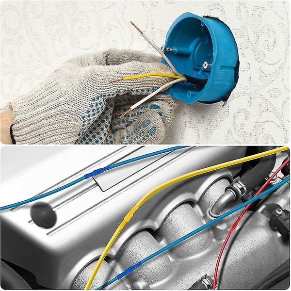 Elektriska kopplingsdon Elektriska kontakter för bilar Isolerade runda krimpkåpor för el- och ljudledningar 100 stycken 22-16 Awg (FMY)