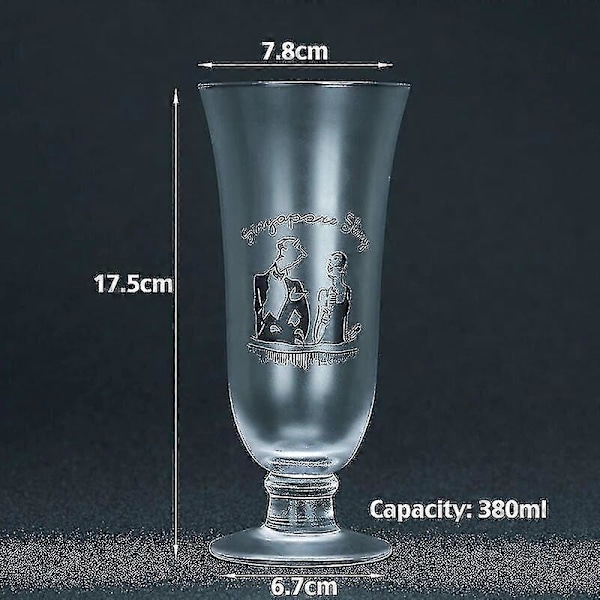 2 stk. Singapore Sling Glas, Cocktailglas, Longdrinkglas, Saftglas Sæt af 2 (FMY)