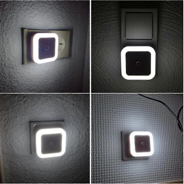 SOAIY 2 kpl LED-yövaloa liiketunnistimella, energiansäästö, pistorasiavalaisin, PIR-anturivalo, lämmin valkoinen, lastenhuone, eteinen, portaikko (FMY) style51