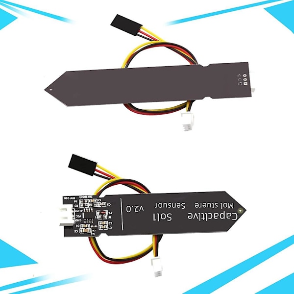10 stk. Kapacitiv jordfugtighedssensor modul 3.3-5.5v 3-benet W/gravity ledning korrosionsbestandig til  (FMY) Black