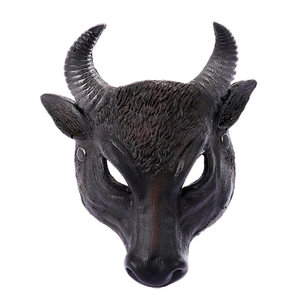 Påsk Karneval Party Halv Ansikte Skum Realistisk Tjurhuvud Mask Party Masker (FMY) Black