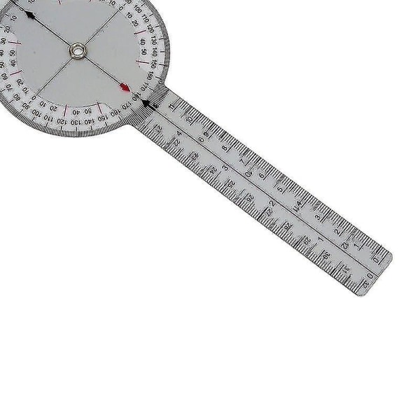 Kalibrert goniometer medisinsk leddlinjal 360 graders områdeverktøy (1 stk, klar farge) (FMY)