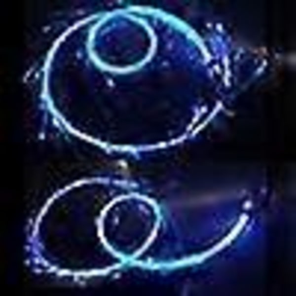 Farverig LED Danse Flash Optisk Fiber Pisk Atmosfære Lampe Rekvisit 7 Farve Danse Pisk xi (FMY) Blue