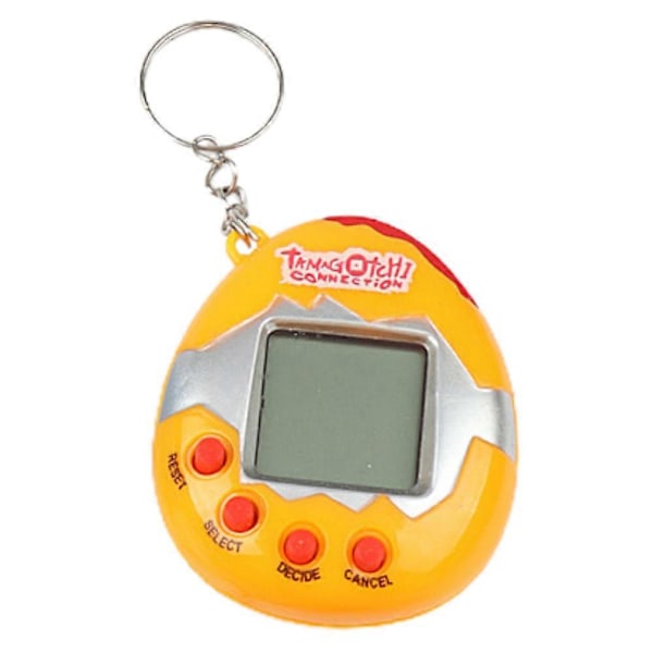 Tamagotchi Elektronisk Cyber Kjæledyr Retro Leke Virtuelt Spill 90-talls Nostalgisk Nøkkelring Gaver (FMY) Yellow