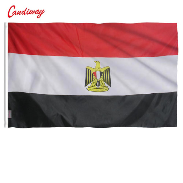 3*5ft/90*150cm Ripustettava Egyptin lippu Egyptin lippu Banneri Toimisto/aktiviteetti/paraati/festivaali/koti Dekoraatio Nn077  (DPD)  (FMY)
