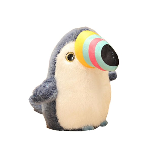 Sarjakuva Simulaatio Toucan Täytetty Söpö Pehmolelu Heittotyyny Koristeltu Lasten Syntymäpäivälahjat  (FMY) Grey