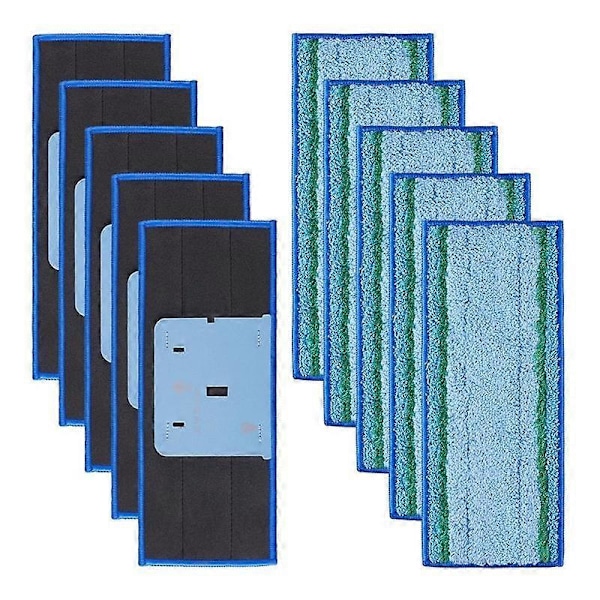 10 Pakke Moppeputer for M6 Ultimate Robotmopp, Vaskbar Mikrofiber Erstatningsrengjøringspute (FMY) As Shown