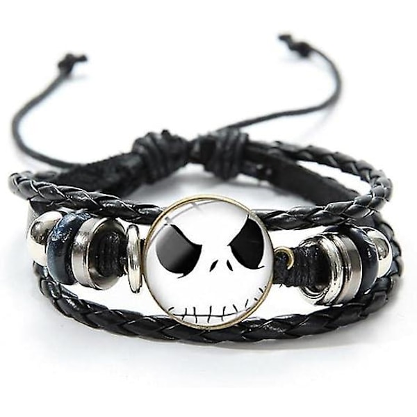 The Nightmare Before Christmas Bracelet Skellington and Cartoon Figure Charm Bracelet Unisex Jewelry Gift,Halloween Decorations  (FMY)