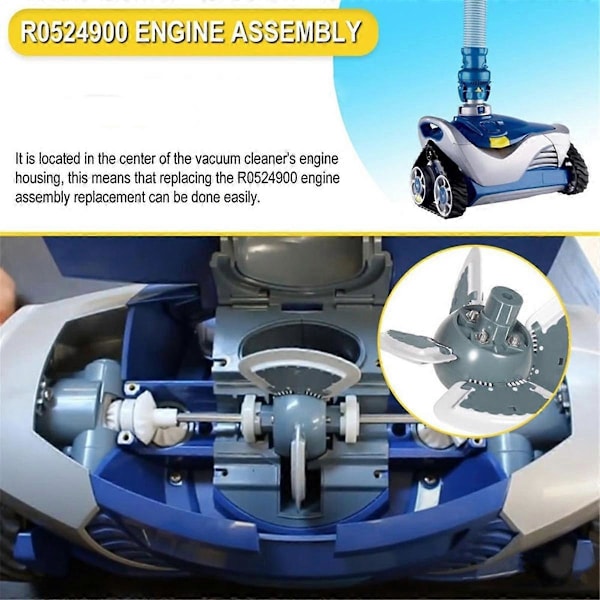 R0524900 Motoraggregat for bassengrobot, kompatibel med MX8 bassengsugeren (FMY) As Shown