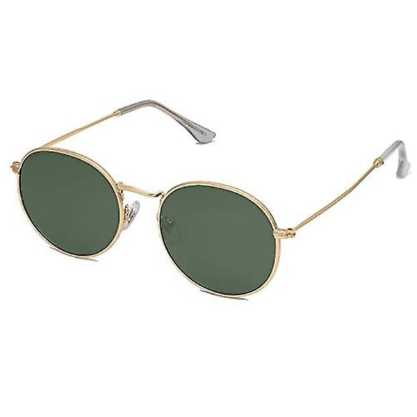 Små runde polariserede solbriller til kvinder Mænd Klassiske vintage retro solbriller Uv400 Sj1014 (FMY)