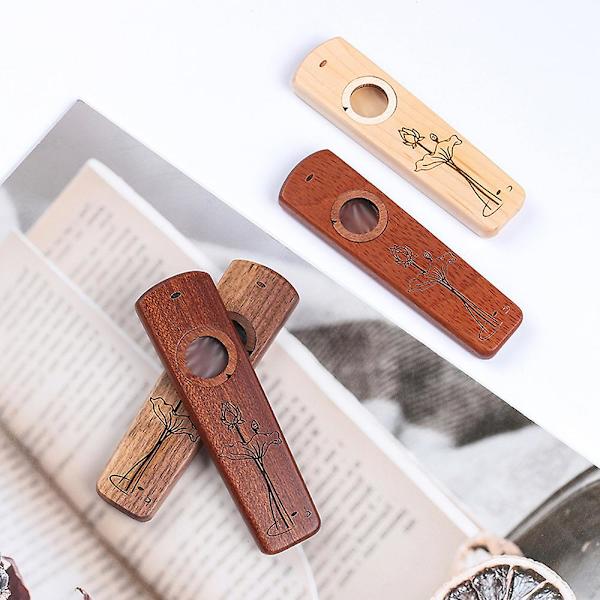 Puinen Kazoo Musiikki-instrumentti Ukulele Kitara Säestys Lahja Aikuisten Musiikin Aloittelijoille Mielenkiintoinen Juhla Karnevaali Show Kazoo Instrumentti (FMY) Sapele Wood