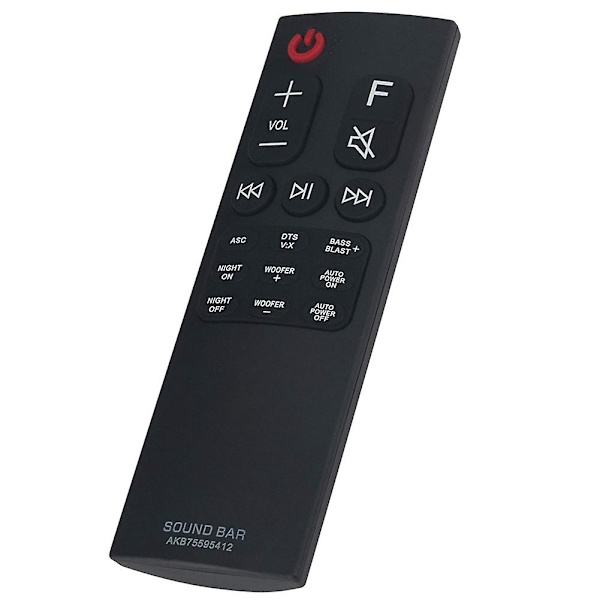 Akb75595412 Fjernkontroll Erstattet For Lg Soundbar Sk5 Sk5y Sl5y Sl6y Sn6y (FMY) Black