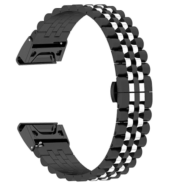 Urrem i rustfrit stål med 5 perler til Garmin Fenix 7S/6S/5S, udskiftningsarmbånd med værktøj (FMY) Multicolor Style D