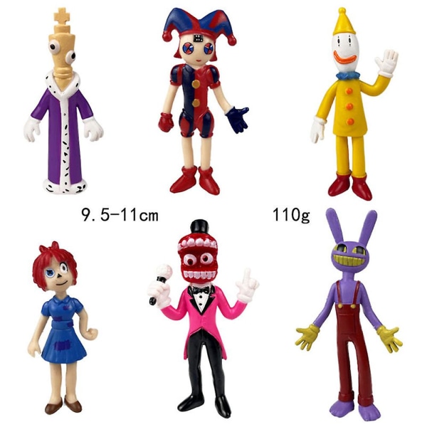 The Amazing Digital Circus Action Figur Set Toy Jax Pomni Caine Ragatha Figurines Set Gift (FMY) A