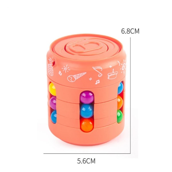 1 stk. dåser Magic Bean Cube Fingerspidslegetøj Spinner Roterende Legetøj Reliever Stress Legetøj Magic Rotating Bean Fidget Toy (FMY)