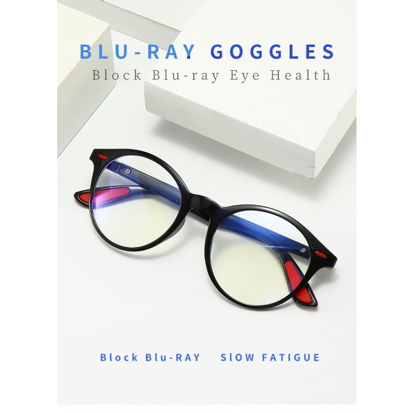 Glasögon som blockerar blått ljus - Kvinnor/män Datorläsande spel Anti-ögonbelastning Blåljusglasögon receptfria (FMY)