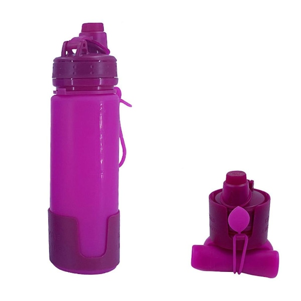 1pcs 500ml Sport Soft Water Bottle Folding Flask  (FMY)