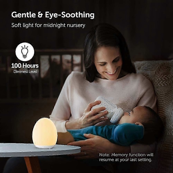 VAVA LED Natlampe til Børn, Natlampe Barn USB Genopladelig Silikone Baby Søvnhjælp, Touch Kontrol, Walkbee Ny Model (FMY)