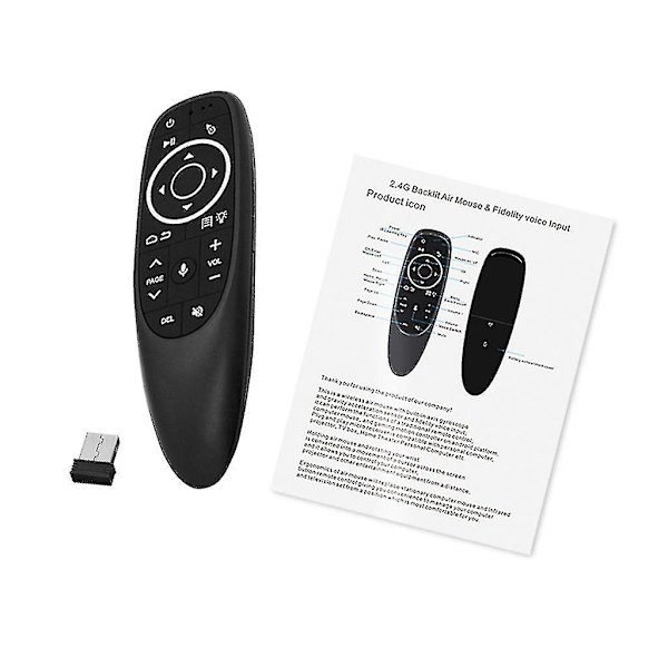 2.4g Fly Air Mouse Stemmefjernkontroll 3d Gyro Bevegelses Trådløs Kontroller (AM4)