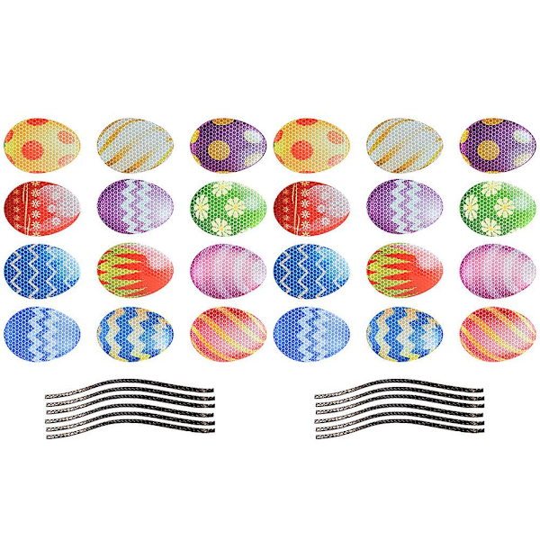 2 Set Easter Dekorationer Reflekterande Magneter Bilsticker Påsk Element Magnetiska Bildekaler (FMY) As Shown 6.5X6CM