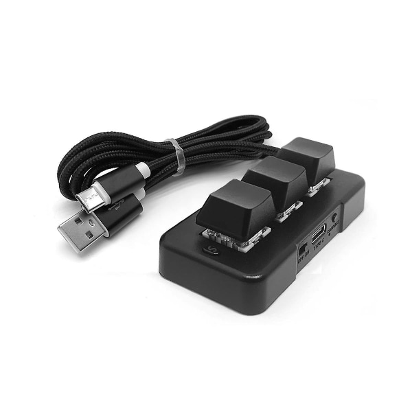 Mk321 Pro 3-näppäiminen Mini-näppäimistö Mekaniikka-kytkin Usb+2.4g+bt Yhteys Toimistopeli Multimedia M  (FMY)