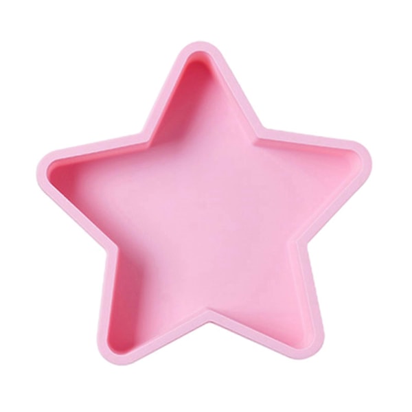 Kageform Non-stick Fleksibel Silikone Gel Stjerneformet Bageform til Fødselsdag (FMY) Pink
