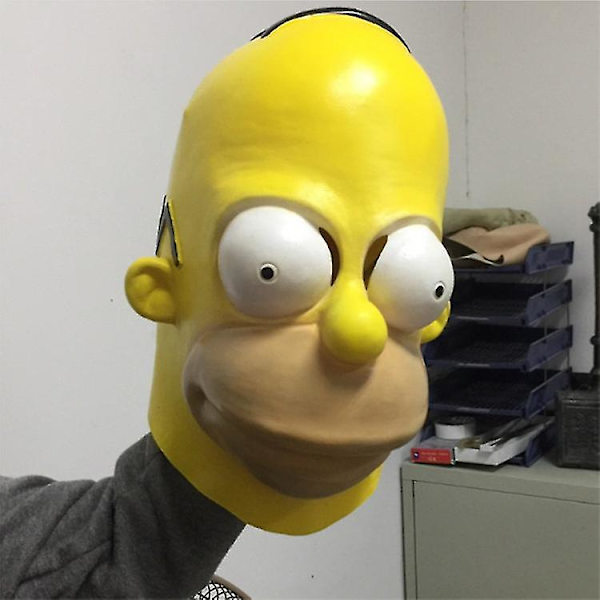 Simpsons Mask - Latex Mask för Halloween och Maskerad (FMY)