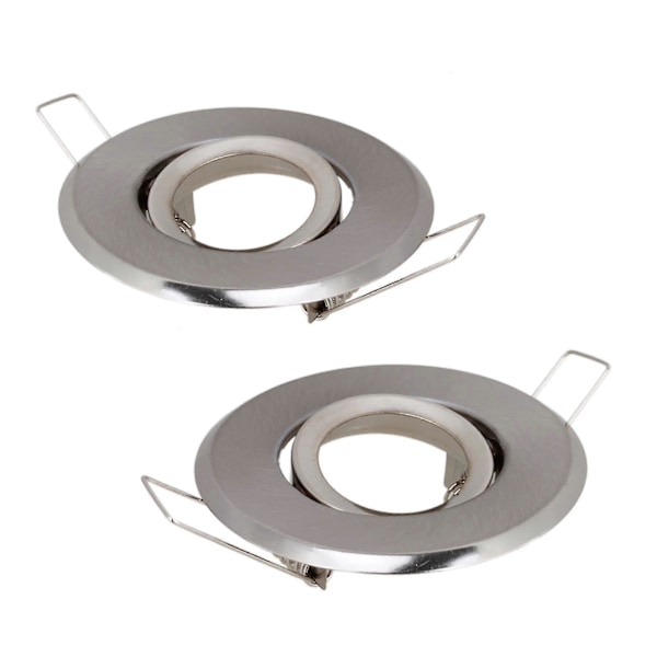 2 X Mr11 Upotusvalaisin Gimble Satiinikromi Lampunpitimellä 70mm (FMY)
