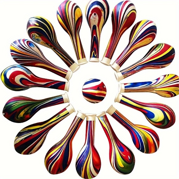 [Snabb leverans] 100 Vibrerande Färgglada Latex Vortex Ballonger - Festdekorationer för Födelsedagar, Bröllop och Firanden - Perfekt för Tie Dye (FMY) 100pcs
