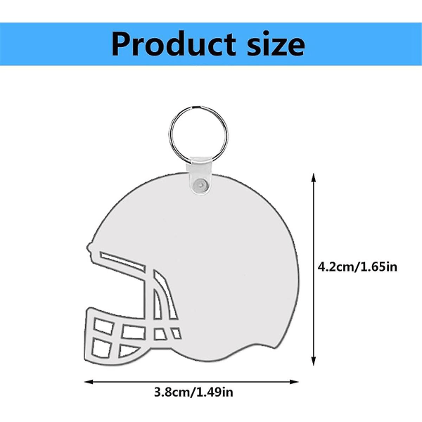 40 Pakke Sublimerings Nøgleringe Blanks Mdf Dobbeltsidet Varmeoverførsel Fodbold Sublimerings Nøgleringe B  (FMY)