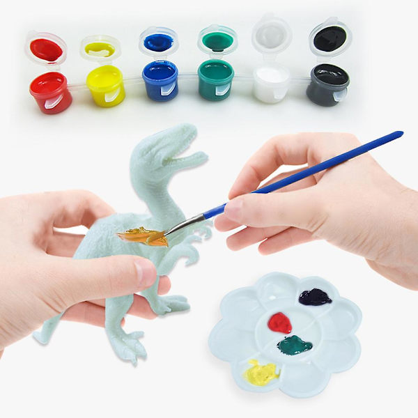 DIY Dinosaur Malingsett for Barn - 3D Dyremodell Graffitileker - Morsomme Håndverk for Barn - Perfekt Gave (FMY)