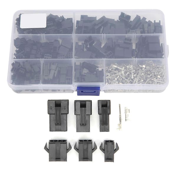 480 stk 2,54 mm 2/3/4 Pin Headers Socket Connectors Adapter Terminal Assortment Kit (FMY)