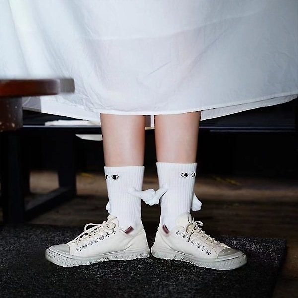 2 Par Suct Par Soks, Nyhed Par Holder Hånd Soks - Hn Hånd Soks Hip Soks Til Par  (FMY) White