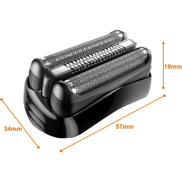 Ersättning rakhuvud, reservdel för 21b-rakhyvel kompatibel med 3-serie rakhyvlar 300s, 310s, 320s, 330s, 340s, 360s, 380s, 3000s, 3010s, 350c