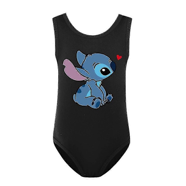 9-14 Børn Piger Lilo og Stitch Badetøj Badedragt Strandtøj Monokinier (FMY) Black 9-10 Years