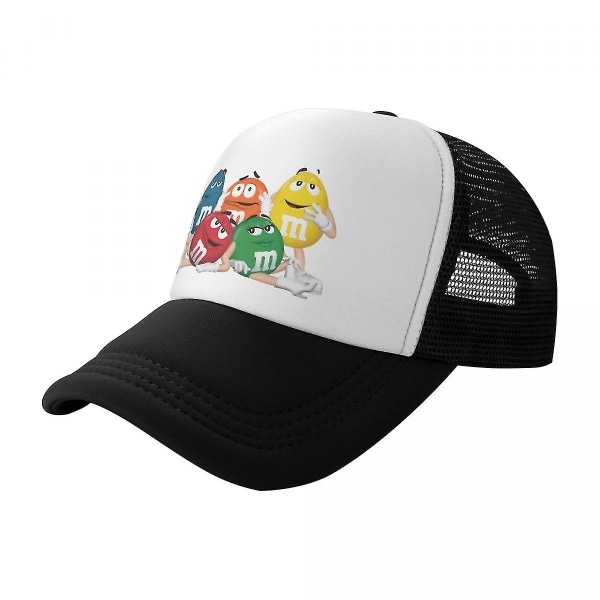 Personliga M&M's Choklad Baseball Cap Utomhus Herr Dam Justerbar Rolig Godis Meme Trucker Hat Vår (FMY) Red