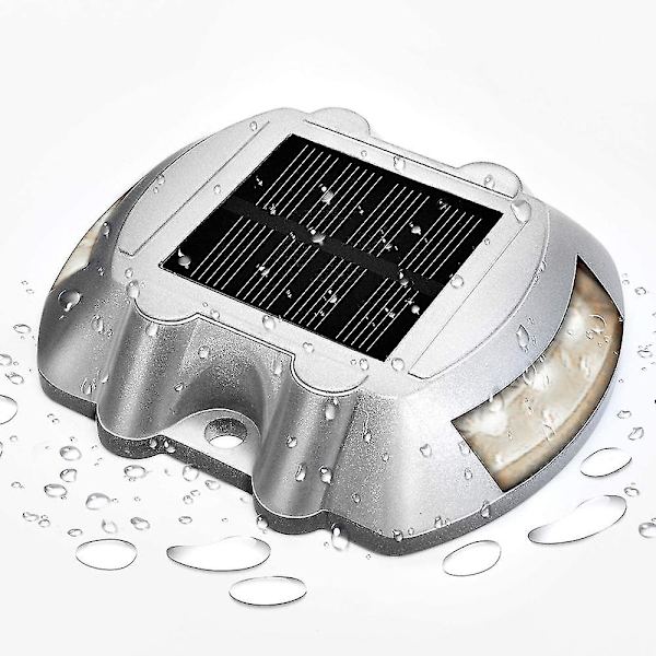 1 Pack Solardriven Däcklampa Led Uppfart Ljus Dock Ljus För Trappor Gångväg Trappor Trädgård Markgård (FMY) warm white