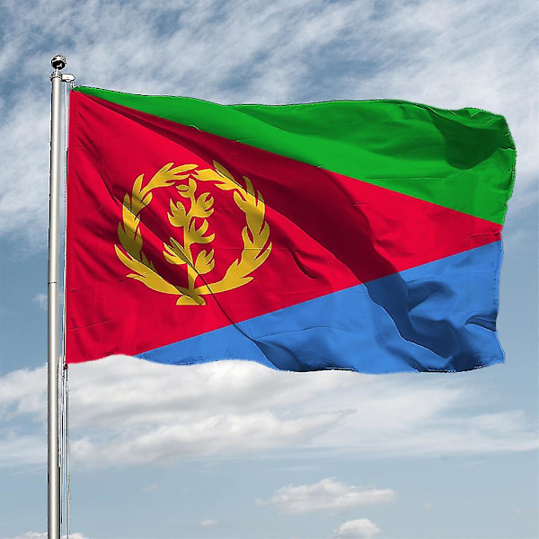 Eritreansk flaggbanner 90x150cm  Polyester hängande eritreanska nationalflaggor  För dekoration KR  (FMY)