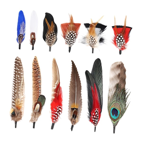 Hattefjer Cowboy Hat Feather til Fedora Hatte Kostume Julefest Hatte Style A (FMY) Style B Total length 10cm-15.5cm